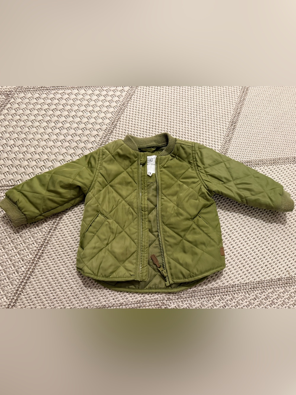 Cool club Kids Olive Green Quilted Jacket - 6-12m